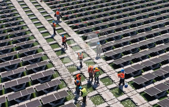水上漂浮式光伏電站系統的施工方式與注意事項