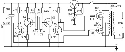 常見(jiàn)的逆變器電路圖