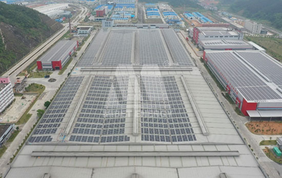 南平太陽電纜廠區屋頂彩鋼瓦光伏支架系統