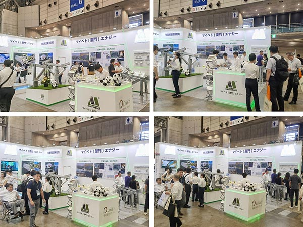 用戶在邁貝特展位參觀了解產品