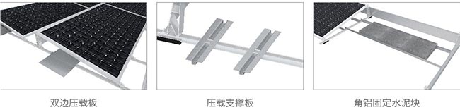 全擋風太陽能壓載系統-三種壓載方式